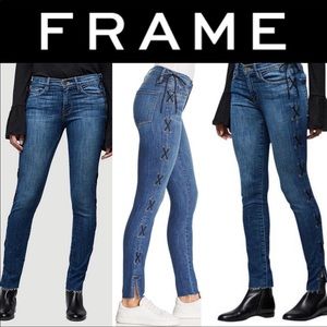 Frame Le Skinny de Jeanne Side Lace Up Jean
